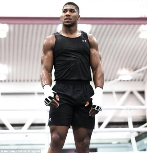 Anthony Joshua posted this image on Instagram and added the caption: 'Stand alone' Anthony Joshua Training, Boxing Anthony Joshua, Mighty Mike, Anthony Joshua, Mma Boxing, Sport Man, Muscle Men, Gym Motivation, Mens Fitness