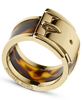 Michael Kors Ring, Gold Tone Tortoise Wide Buckle Ring - Fashion Jewelry - Jewelry  Watches - Macys Michael Kors Ring, Ring Man, Buckle Ring, Put A Ring On It, Bling Rings, Bijoux Diy, Handbags Michael Kors, Ring Ring, Ring Gold