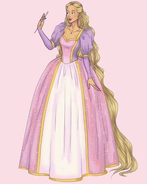 Barbie as Rapunzel Dress #purple #pink #barbierapunzel #rapunzeldress #barbie #barbieasrapunzel #cosplay #barbiecosplay #barbiecostume Barbie As Rapunzel, Barbie Fanart, Barbie Rapunzel, Rapunzel Cosplay, Barbie Fairy, Rapunzel Dress, Barbie Drawing, Klub Winx, Barbie Cartoon