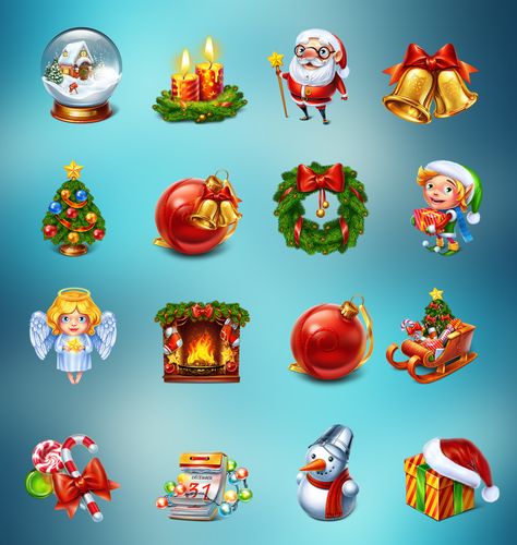 New Year Symbols, Elf Toy, New Year Art, Characters Design, Game Props, Christmas Icons, Game Inspiration, Garland Decor, Christmas Games