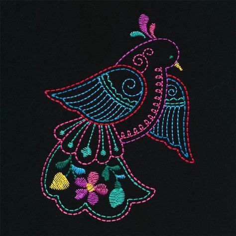 Embroidery Patterns Machine, Mexican Folklore, Embroidery Stitches Beginner, Ideas Embroidery, Kantha Embroidery, Hand Embroidery Patterns Flowers, Floral Embroidery Patterns, Embroidered Bird, Hand Embroidery Videos