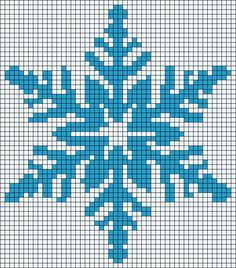 Winter Snowflake perler bead pattern Cross Stitch Snowflake, Snowflake Cross Stitch, Xmas Cross Stitch, Cross Stitch Christmas Ornaments, Pola Kristik, Pixel Pattern, Cross Stitch Patterns Christmas, Christmas Quilts, Tapestry Crochet