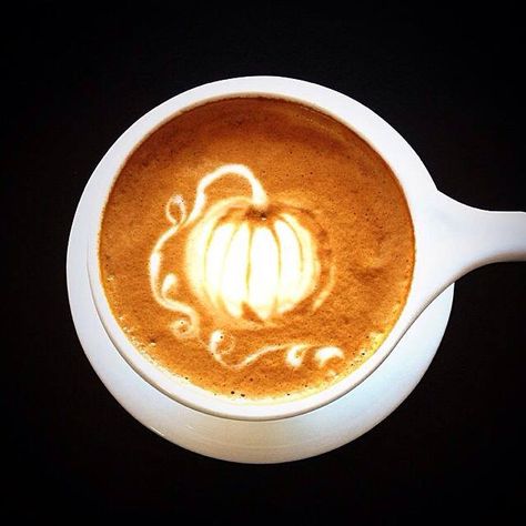 Pumpkin Latte Art, Ghost Coffee Art, The Last Coffee Bean Artist, Cat Latte Art, Stumptown Coffee, Coffee Latte Art, Morning Coffee Images, Coffee Shop Aesthetic, Pumpkin Latte