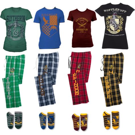 Harry Potter PJs by thesweetdangerparade on Polyvore Harry Potter Pjs, Harry Potter Pajamas, Disney Clothing For Women, Harry Potter Houses Outfits, Harry Potter Watch, Slytherin Clothes, Harry Potter Pyjamas, Harry Potter Dress, Hogwarts Uniform