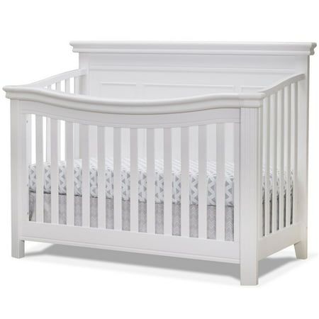 With the beautifully crafted flat top solid panel headboard and a subtly curved slatted footboard, the Sorelle Finley Lux Flat Top Crib is a great piece to add to your child's nursery for that traditional touch. Designed to grow along with your child, this crib can easily transform into a toddler bed, day bed, and full-size adult bed. The toddler rail (item# 148) and full-size rails (item#215) are sold separately. The transformation of this piece allows it to be a staple for your child's room fo Bed Day, Adult Bed, White Crib, Crib Toddler Bed, Adjustable Mattress, Day Bed, Baby Nursery Furniture, Toddler Furniture, Convertible Crib