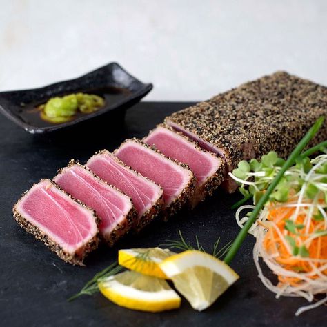 Tuna Loin, Tuna Steak Recipes, Tuna Tataki, Teriyaki Glaze, Asian Spices, Seared Tuna, Tuna Steaks, Food Projects, Yummy Eats