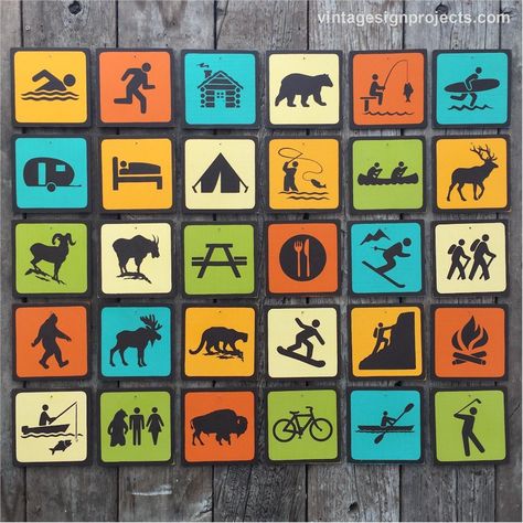 Bicycle Handmade, Camping Icons, Making Signs, National Park Camping, Elementary Classroom Decor, Beach Icon, How To Make Signs, Camping Signs, Sign Making