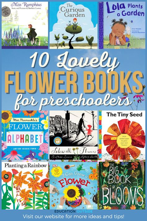 Planting A Rainbow, Books For Preschoolers, Wordless Picture Books, The Tiny Seed, Printable Flower, Plant Book, Flower Alphabet, Gardening Books, Preschool Books