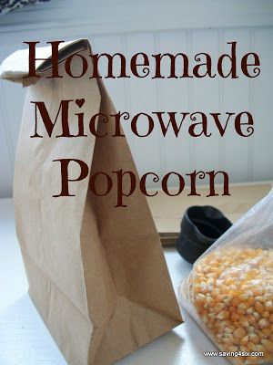 We are a popcorn eating family!  It’s not just for movie time in our house.  It’s the perfect anytime snack.  With a gang the size of ours, we go through a lot of popcorn.  And microwav… Diy Microwave Popcorn, Homemade Microwave Popcorn, Healthy Eating Snacks, Microwave Popcorn, Brown Bag, Sans Gluten, Appetizer Snacks, Cooking Tips, Popcorn