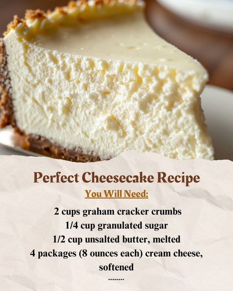 Dessert With Strawberries, Perfect Cheesecake Recipe, Perfect Cheesecake, Cheesecake Recipes Classic, Cheesecake Desserts, Delicious Cake Recipes, Easy Baking Recipes Desserts, Baked Dessert Recipes, My Recipes