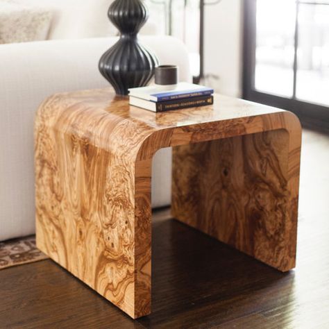 Burled Wood Coffee Table, Scout Design Studio, Scout Design, Unique Trees, Modern Side Table, Burled Wood, Wood Veneer, Furniture Collection, Real Wood