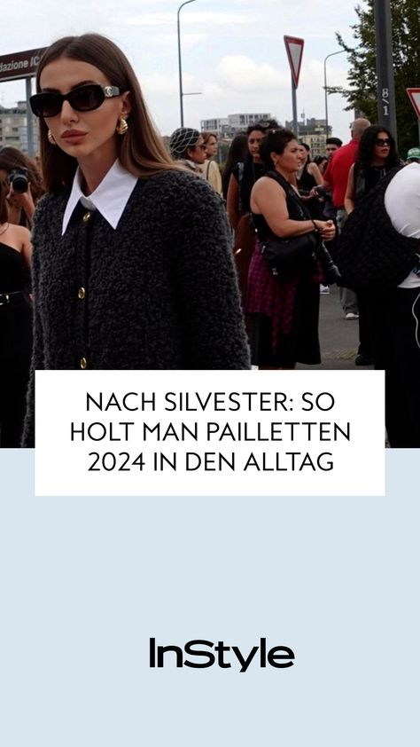 Können Party-Oufits nachhaltig sein? Ja! Wir verraten, mit welchen Styling-Tricks man Pailletten nach Silvester in den Alltag holt – hier.Fashion, Mode, Outfit, Styling Styling Tricks, Jeans Trend, Outfit Styling, Fashion Mode, Party Outfit