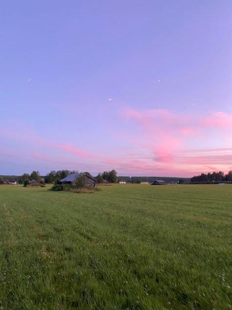 Aestethic Sky, Nature Aestethic, Aestethic Nature, Field Scenery, Sunset Pretty, Scandinavian Summer, Natural Aesthetic, Sky Pictures, Pretty Sky