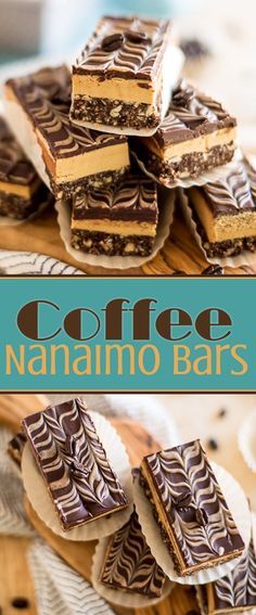 Coffee Nanaimo Bars | eviltwin.kitchen Unhealthy Recipes, Nanaimo Bar Recipe, Canadian Dessert, Nanaimo Bars, Chocolate Graham Crackers, Espresso Powder, Sweet Cravings, Chocolate Topping, Dessert Bar