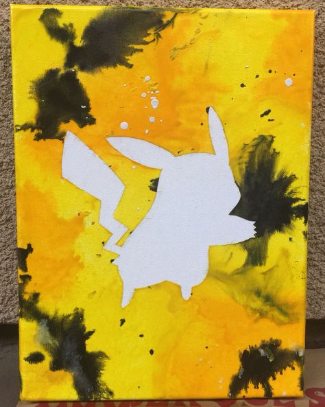 Pikachu melted crayon art Diy Pokemon Crafts, Pokemon Light, Pokemon Room, Pokemon Painting, Pokemon Project, Pikachu Art, Pokemon Diy, Ash Pokemon, Pokemon Craft