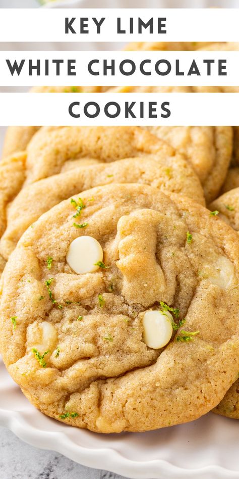 Key Lime Coconut White Chocolate Cookies, Key Lime White Chocolate Chip Cookies, Lemon Lime White Chocolate Chip Cookies Valerie Bertinelli, Gluten Free Key Lime Cookies, Keylime Cookies White Chocolate, Lime Snack, Key Lime Cookies Recipe White Chocolate, Vegan Lime Cookies, Key Lime Cookie Bars