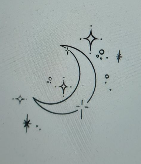 Moon And Clouds Tattoo, Small Witchy Tattoos, Cool Nature Tattoos, Moon Star Tattoo, Shoulder Cap Tattoo, Small Moon Tattoos, Moon Sun Tattoo, Celestial Tattoo, Cool Nature