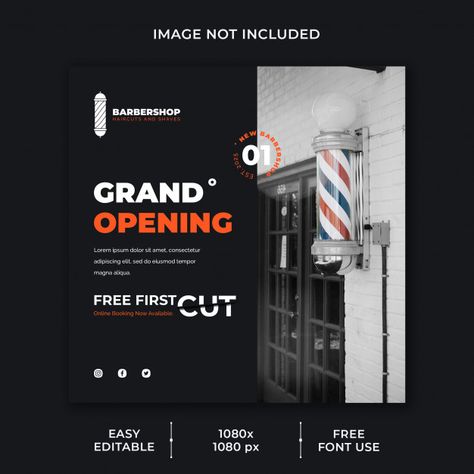 Barbershop social media best quality design Barbershop Social Media, Barbershop Branding, Barber Quotes, Barbershop Poster, Barber Ideas, Makeover Studio, Barbershop Design, Best Banner, Skin Aesthetics