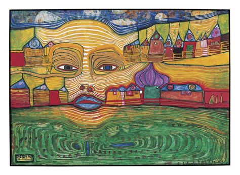 Hundertwasser Art, The Balkans, Art Carte, Art Abstrait, Medium Art, Art Original, Card Art, Art Lessons, Painting Prints