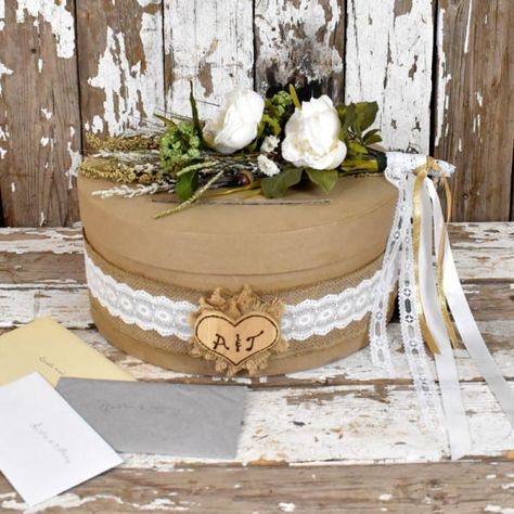 Wedding Card Box Ideas, Card Box Ideas, Diy Wedding Card, Clay Horse, Patio Chairs Diy, Horse Flower, Box Wedding Card, Frosted Mason Jars, Brown Paper Wrapping