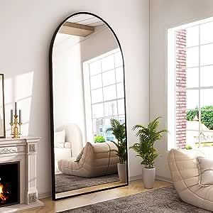 Amazon.com: GLSLAND-34x76 inch Arched Full Length Mirror-Aluminum Alloy Frame High Definition-Full Body Mirror for Bedroom or Living Room,Black : Home & Kitchen Full Length Mirror Stand, Large Floor Mirror, Elegant Mirror, Floor Length Mirror, Full Length Mirrors, Full Mirror, Full Length Floor Mirror, Floor Standing Mirror, Leaning Mirror