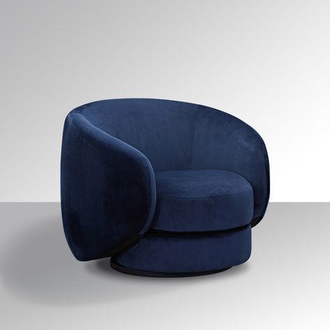 Blue Office Furniture, Navy Blue Armchair, Comfortable Chairs For Living Room, Navy Blue Room Decor, Dark Blue Furniture, Navy Blue Accent Chair, Navy Armchair, Navy Chairs, Tower Concept