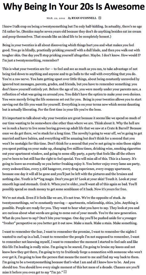 Why Being in Your 20s is Awesome - This is so perfect! Youth is f***ing magic!!! Your 20s Are Your Selfish Years, Being In Your 20s, Your 20s, Self Healing Quotes, Get My Life Together, Note To Self Quotes, Happy Words, Self Quotes, Healing Quotes