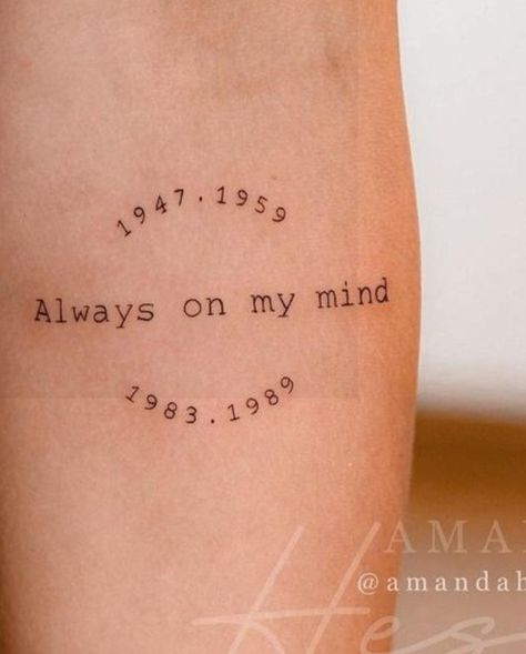 Always On My Mind Tattoo, Begin Again Tattoo, Until We Meet Again Tattoo, Elvis Tattoo, Go Tattoo, Collect Moments, Always On My Mind, Simplistic Tattoos, On My Mind