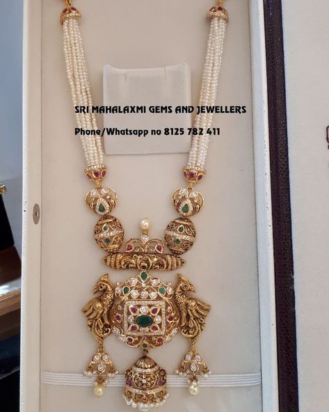 SRI MAHALAXMI GEMS & JEWELLERS on Instagram: “You will find best designs made in perfect finish  with us. Presenting haaram 58 gm.net gd wt. Visit us for full variety at most attractive…”