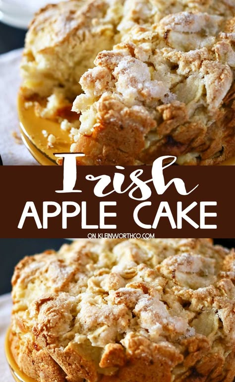 Easy Irish Apple Cake, Green Apple Cake Recipes, Irish Apple Cake Recipe, Green Apple Recipes, Irish Desserts Traditional, Irish Cake, Simple Cake Recipe, Irish Apple Cake, Irish Recipes Authentic