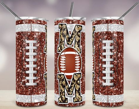 American Football Mom Glitter Leopard 20oz Skinny Tumbler - Etsy Tumbler Sublimation Designs, Friday Night Lights, Mom Tumbler, Image Editing Software, Football Mom, Editing Software, Reusable Straw, Tumbler Design, Red Glitter