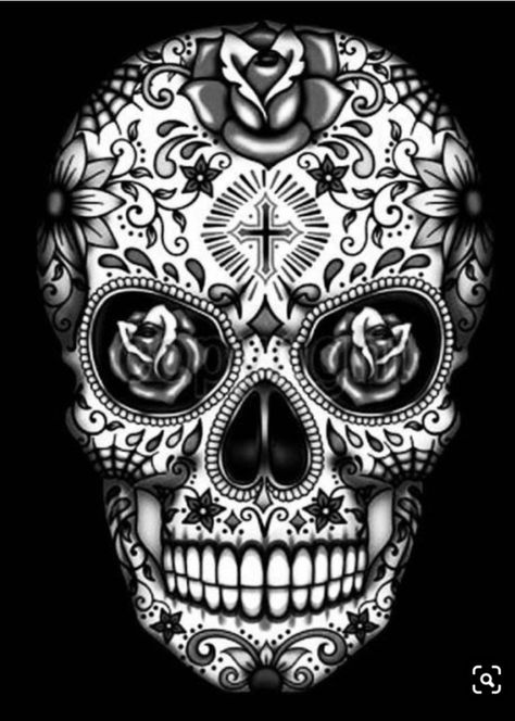 Skull Candy Tattoo, Mexican Skull Tattoos, Tattoo Crane, Pirate Ship Tattoos, Candy Skull Tattoo, Skull Coloring Pages, Sugar Skull Tattoos, Skull Pictures, Skulls Drawing