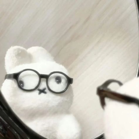 Wearing Glasses, Cute Memes, Cute Little Things, Cartoon Profile Pics, Cute Profile Pictures, App Icon Design, White Aesthetic, 귀여운 동물, My Vibe