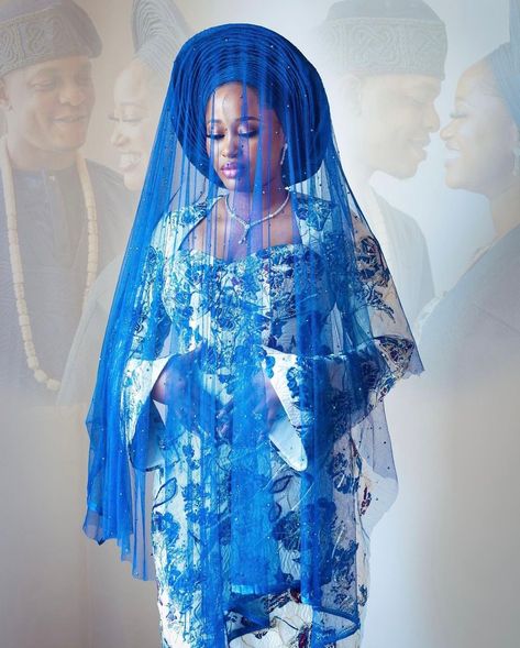 Cultural Wedding Veils From Around the World — nkbride Bald Bride, Bride In Veil, Traditional Wedding Veil, Yoruba Traditional Wedding Attire, Traditional Veil, Igbo Traditional Wedding, Yoruba Bride, Cultural Wedding, Nigerian Bride