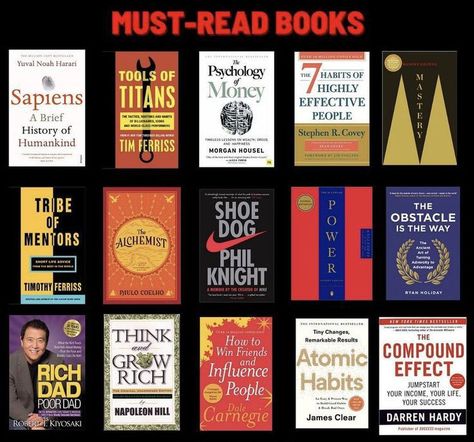 Books Popular, Business Books Worth Reading, Must Reads, Must Read Books, Personal Growth Books, Best Self Help Books, Become Rich, Books To Read Nonfiction, Improvement Books