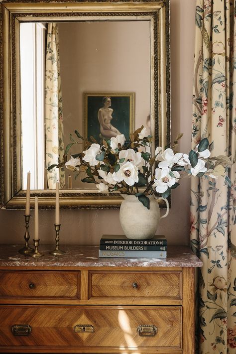 Transitional Colonial, Artificial Magnolia, Magnolia Branch, Spring Centerpiece, Fake Flower, Flower Branch, Fake Flowers, Ideas Home, Faux Flowers