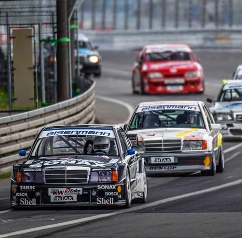 Classic DTM Dtm Cars, Mercedes Aesthetic, Vintage Motorsport, Benz 190e, Merc Benz, Vintage Racing Poster, Mercedes Benz 190e, Mercedes 190, Touring Car Racing