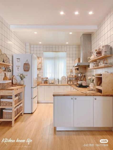 Modular Small Kitchen Design, Korean Kitchen Design, Korean Kitchen Aesthetic, Small Kitchen Design Indian, Open Kitchen Organization, Korean House Interior, Kitchen Design Indian, Korean Apartment Interior, Home Design Bedroom