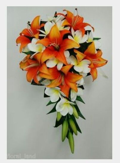 Tiger lily bridal bouquet Tiger Lily Bouquet, Orange Tiger Lily, Tiger Lily Wedding, Orange Tiger, Wedding Bouquets Bride, Lily Wedding, Lily Bouquet, White Bridal Bouquet, Cascade Bouquet