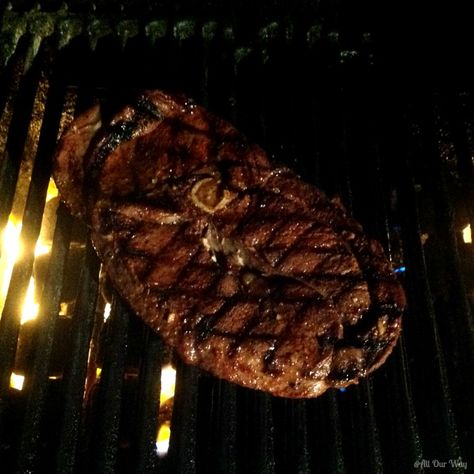 Venison steak on the grill @allourway.com Wild Game Marinade, Marinated Venison, Steak On The Grill, Cooking Boneless Pork Chops, Quinoa In Rice Cooker, Grilling Steaks, Deer Processing, Pork Tenderloin Oven, Deer Steak