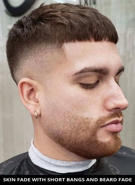 Rock this incredible skin fade with short bangs right now! See what stylists are saying about this look and the rest of these 22 most attractive examples of beard fade haircuts that are on-trend right now. // Photo Credit: @eseesvita on Instagram Beard And Haircut, Beard Shape Up, Faded Beard, Faded Beard Styles, Bang Man, Beard Cuts, Guys Grooming, High Skin Fade, Beard Shapes