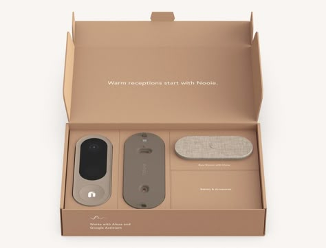 Unique Packaging Box, Wearable Robots, Electronic Packaging, Minimal Graphic Design, Minimal Graphic, Kraft Packaging, Wireless Doorbell, Eco Packaging, Gift Box Design