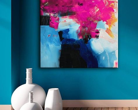 Hang Art, Abstract Painting Print, Grand Art Mural, Living Modern, Soyut Sanat Tabloları, Modern Contemporary Art, Trendy Art, Blue Painting, Art Living Room