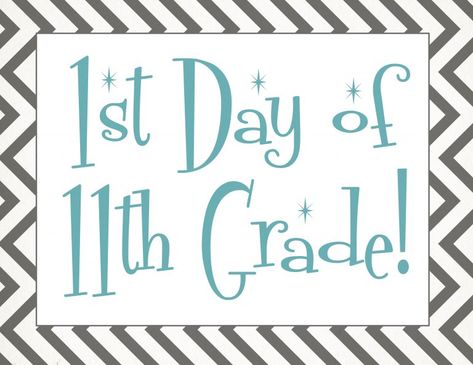 Free back to school printable | First day of 11th grade free printable First Day Of 7th Grade, Kindergarten Handwriting, First Day Of School Pictures, Back To School Pictures, Back To School Hacks, School Printables, Make School, Are You Serious, 10th Grade