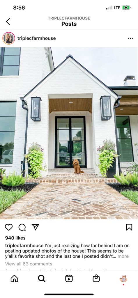 Texas Modern Farmhouse, Florida Farmhouse, Capital Lighting, Modern Farmhouse Exterior, Exterior Remodel, Farmhouse Interior, White Brick, Farmhouse Exterior, Dream House Exterior