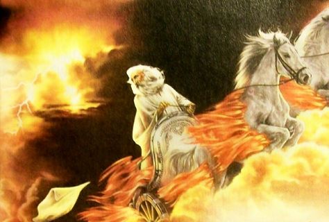 2 Kings 2 & 11 -  And it came to pass, as they still went on, and talked, that, behold, there appeared a chariot of fire, and horses of fire, and parted them both asunder; and Elijah went up by a whirlwind into heaven. 2 Kings 2, Servant Of God, The Servant, Chariots Of Fire, Bible Study For Kids, Prophetic Art, Jesus Resurrection, Religious Images, Biblical Art