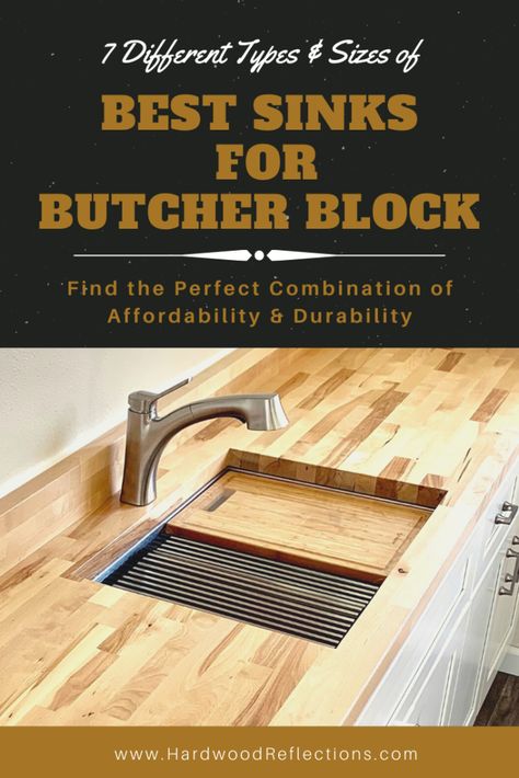 Sink Styles, Butcher Block Countertops Kitchen, Kitchen Sink Styling, Best Kitchen Sinks, Butcher Block Kitchen, Butcher Block Countertops, Kitchen Upgrades, Kitchen Sinks, Best Kitchen