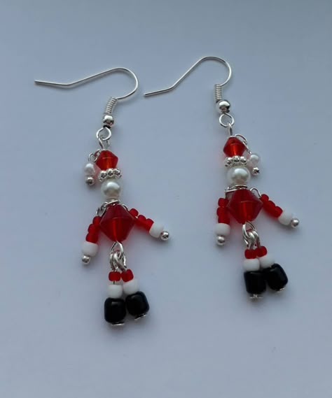 Holiday Jewelry Ideas, Christmas Earrings Handmade, Beaded Earrings Diy, Beaded Earring, Christmas Bead, Jewelry Making Project, Daisy Earrings, Homemade Jewelry, Easy Food