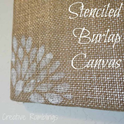 Burlap Canvas Art, Burlap Wall Decor, Unique Homemade Gifts, Garden Crafts For Kids, Burlap Art, Burlap Wall, Garden Diy Ideas, Burlap Canvas, Crafts Painting