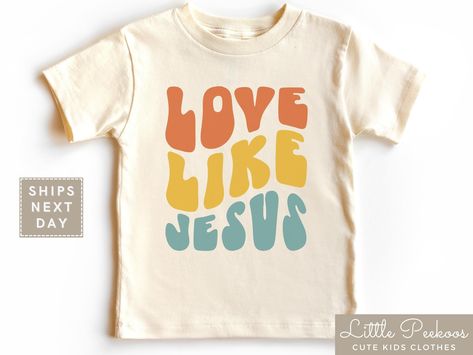 Jesus Kids, Kids Easter Shirts, Toddler Birthday Gifts, Love Like Jesus, Easter T Shirts, Toddler Easter, Christian Kids, Family Trips, Retro Kids